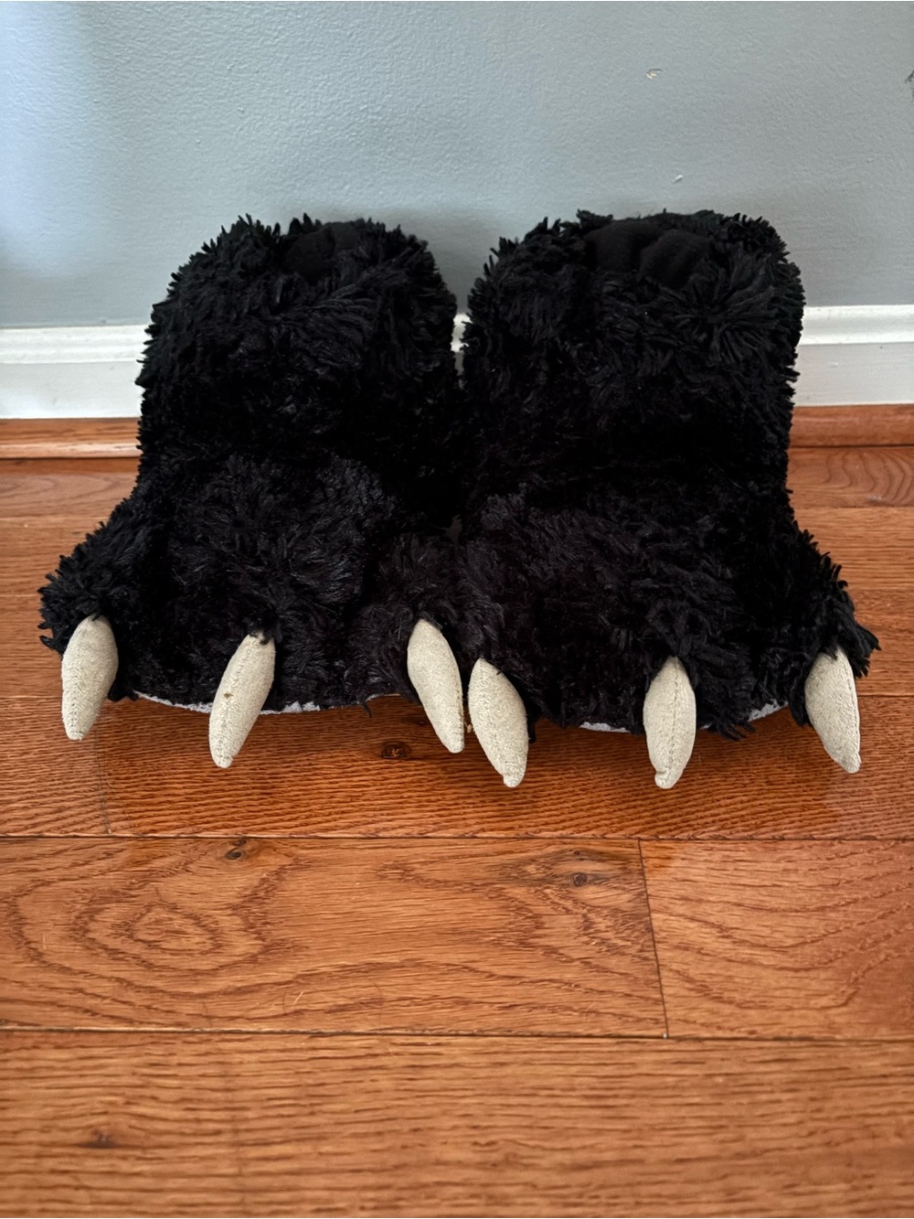 Lazy One Kids Plush Black Bear Monster Claw Slippers